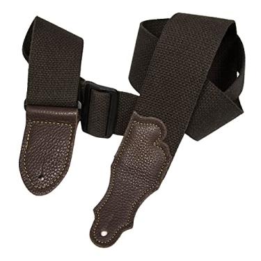 Imagem de Franklin Strap - 5 cm de algodão – Alça de guitarra – Chocolate com aba de chocolate