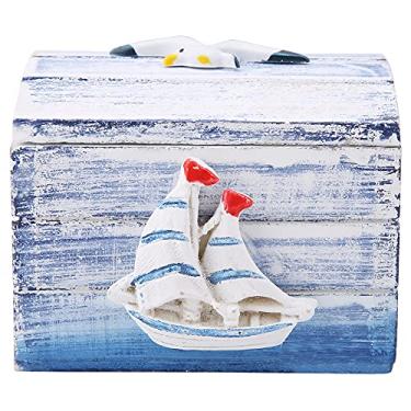 Imagem de Caixa de Madeira, Estilo Mediterrâneo, Caixa de Doces de Madeira, Mini Estojo de Armazenamento Portátil, Caixas Decorativas de Madeira para Armazenar Brincos de Doces, Joias