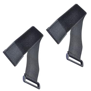 Imagem de Angoily 2 peças ferramentas diversos perna pequena organização de armazenamento agrupamento cabo masculino cordas trabalho preto nylon alças ajustáveis fixação jogo fivela pé itens alongamento cinta cinta cinta