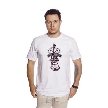 Imagem de Camiseta Casual Masculina Estampada 3 Rock N Roll Leve Confortável Bás