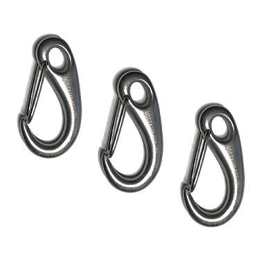 Imagem de 3 peças de aço inoxidável 316 mola de encaixe lagosta garra de 5 cm de grau marítimo