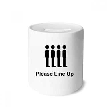 Imagem de DIYthinker Alinhe a caixa preta com símbolo para dinheiro, porta-moedas de cerâmica, presente de cofrinho