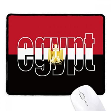 Imagem de Nome da bandeira do Egito Mousepad antiderrapante jogo escritório bordas costuradas presente