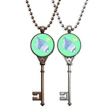 Imagem de OFFbb-USA Whelk Conch Padrão Fonation Chaveiro Colar Pingente Joias Decoração de Casal