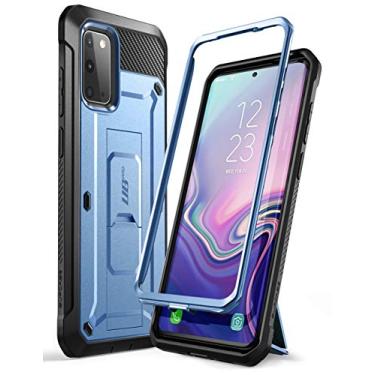 Imagem de SupCase Capa UB Pro Series projetada para Samsung Galaxy S20 / S20 5G (versão 2020), coldre robusto de camada dupla e capa com suporte sem protetor de tela embutido (azul ardósia)