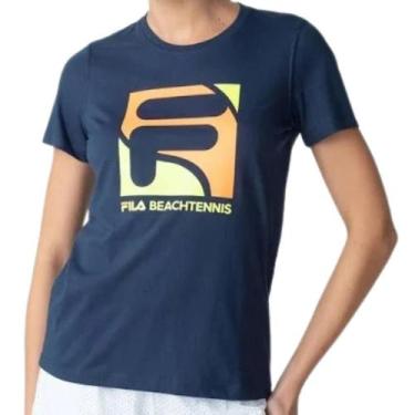 Imagem de Camiseta Fila Feminina Beach Tennis-Azul Marinho//N
