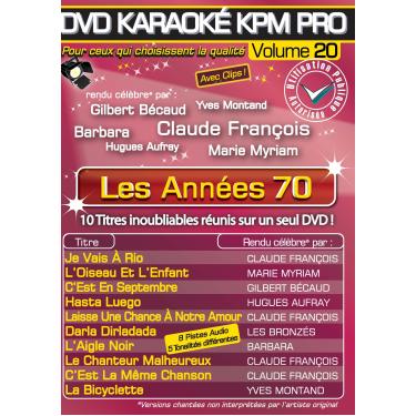 Imagem de DVD Karaoké KPM Pro Vol. 20 Les Années 70