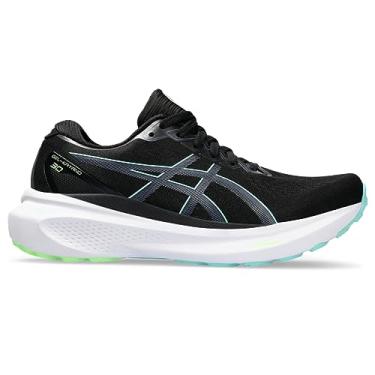Imagem de ASICS Tênis de corrida feminino Gel-Kayano 30, Preto/Azul Trovão, 35