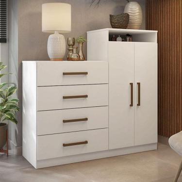 Imagem de Cômoda Sapateira Ambiente áurea Branco Brilho - Demóbile