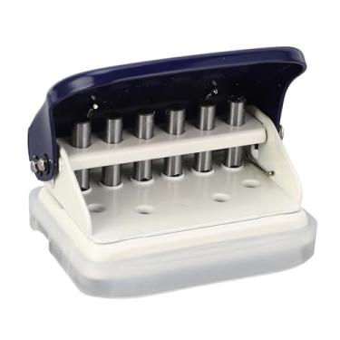 Imagem de Perfurador de 6 Furos, Círculo de Metal Portátil Multifuncional A4 A5 B5 Caderno de Recortes Portátil Leve Papel de Folhas Soltas Perfurador de 6 Furos Ferramenta Prática para
