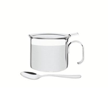 Imagem de Açucareiro Buena Com Alça E Colher Inox 8cm 350 Ml 64570/500