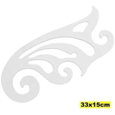 Imagem de Régua Curva Francesa Molde Alfaiate Confecção 33x15 Cm - Taiwnan colle