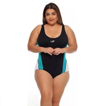 Imagem de Maio PLUS Size Helanca para Nataçao Adulto Hammerhead, Preto, Capri, B