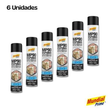 Imagem de Kit 6 Un Espuma Expansiva Vedação Fixação Portas Janelas - Mundial Pri