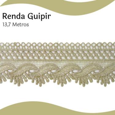 Imagem de Renda Guipír Bege Areia - Rolo Com 13,7 Metros - Chl589 - Nybc