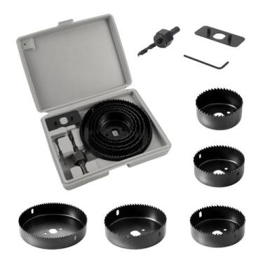 Imagem de Serra Copo Kit P/ Madeira Jogo 64 A 127 Mm C/ 7 Peças - EDA
