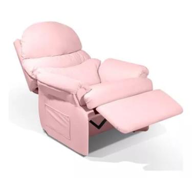 Imagem de Poltrona Rosa Para Extensão De Cilios Amamentação Reclinavel