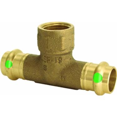 Imagem de Viega 77592 ProPress Bronze Tee com Feminino 3,5 cm por 3,5 cm P x P x NPT, Pacote com 50