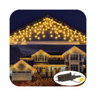 Imagem de Cascata 400 Led 8 Funções Prova D'água 31v Bivolt Fio Branco 10m Uso E