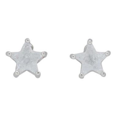 Imagem de Brinco Zircônia Estrela BC1762 - Akasaki, Prateado, Branco