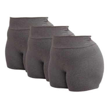 Imagem de Kit 3 Short Plus Size Fitness Feminino Curto Cintura Alta - Rivas, Cin