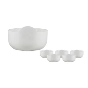 Imagem de Kit 6 Super Bowl Branco 475Ml Plástico Premium - Bb Store
