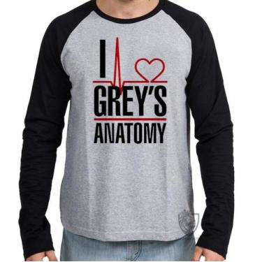 Imagem de Camiseta Manga Longa blusa I love Greys Anatomy - Empório Dutra, P  ad