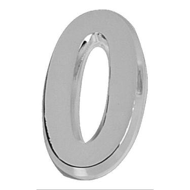 Imagem de Número 0 De Residencia E Casa Brilhante 14cm De Altura - MetalCromo