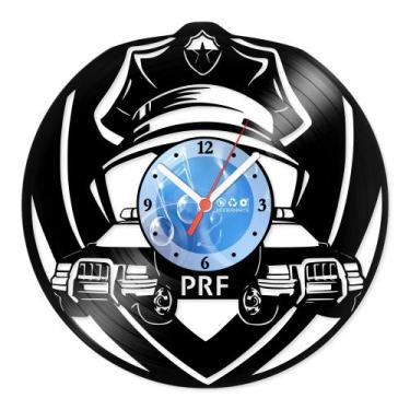 Imagem de Relógio De Parede Disco Vinil Profissões - Polícia Rodoviária PRF - VP