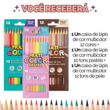 Imagem de Kit Lápis De Cor Colorido Pastel Tons De Pele Multicolor - Escolha Seu