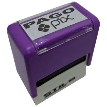 Imagem de CARIMBOS AUTOMÁTICOS PAGO PIX - MEDIDA 38x14MM - Stilo, LILAS