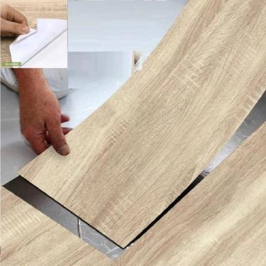 Imagem de Piso Vinilico Autocolante Régua Amadeirado Carvalho 5m² - Colaí Adesiv
