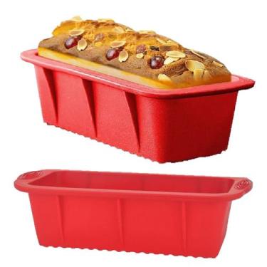 Imagem de Forma De Pão Bolo Retangular Assadeira Em Silicone Cozinha - UnyHome, 