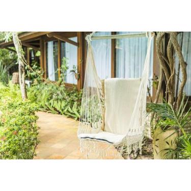 Imagem de Rede Cadeira Balanço Teto Off White Estofada - TEIXEIRA