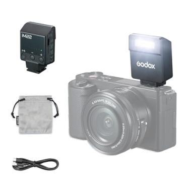 Imagem de Godox iM22 Mini Flash para Câmera,Bateria Recarregável Tipo C com 5 Níveis de Potência de Flash,Flash de Potência Total 440 para Câmera Canon Fuji Sony Nikon,Hotshoe de Contato Único