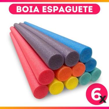 Imagem de Boia Espaguete Macarrão Flutuador Piscina Natação Hidro 6 Un - Clicand