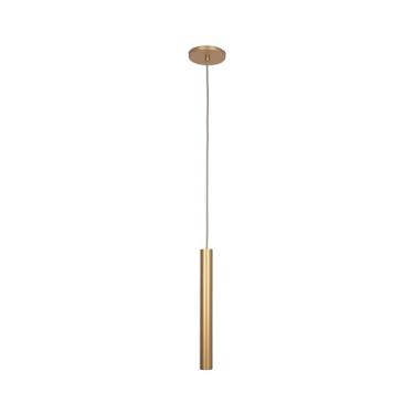 Imagem de FG ILUMINAÇÃO, Pendente Tubo Industrial Dourado Fosco 32cm.