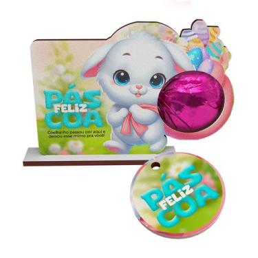 Imagem de 15 Lembrancinhas de Páscoa Suporte para Bombom em Mdf  - Deliquadros, 