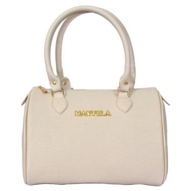 Imagem de Bolsa Baú Manuela Marques, Mulher, Bege, Único