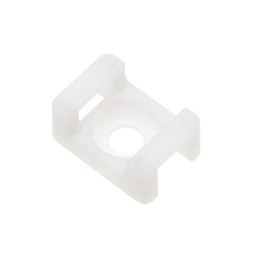 Imagem de Suporte de cabo uxcell com base tipo sela, suporte de arame permanentemente de âncora para mesa de parede, 23 x 16 x 10 mm, branco 100 peças