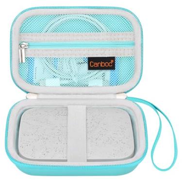 Imagem de Canboc Estojo de transporte para impressora HP Sprocket 2x3 Instant Smartphone, impressora fotográfica móvel sem fio, bolsa de malha com zíper serve para cabo de papel fotográfico, verde