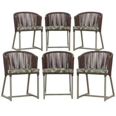 Imagem de 6 Cadeiras de Jantar Área Noronha em Alumínio