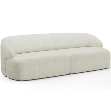 Imagem de Sofá 4 Lugares Curvo Orgânico Living 280cm Barolo L06 Linho Cru