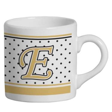 Imagem de Caneca Small Alfabeto Poá Branco 180ml - Cerâmica Regina