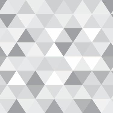 Imagem de Papel De Parede 12m Adesivo Sala Branco Cinza Triângulos