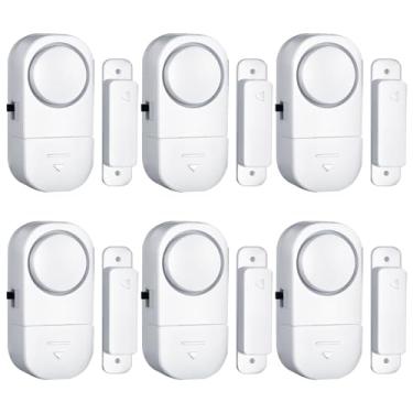 Imagem de HIIXHC Alarme De Porta E Janela Hiixhc, Alarmes 95 Db Para Segurança Infantil, Antirroubo Com Sensor Sem Fio - Janela, Piscina, Casa (Pacote 6)