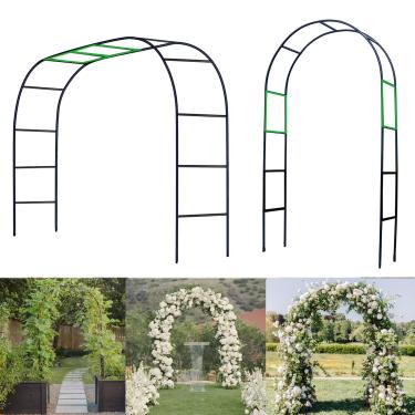 Imagem de Bnecnet Pérgola De Metal Para Arco Jardim - 4,6 * 7,8 Ou 6,4 7,5 Pés, Montagem Livre, 2 Tamanhos Várias Plantas Trepadeiras, Decoração Festa Casamento