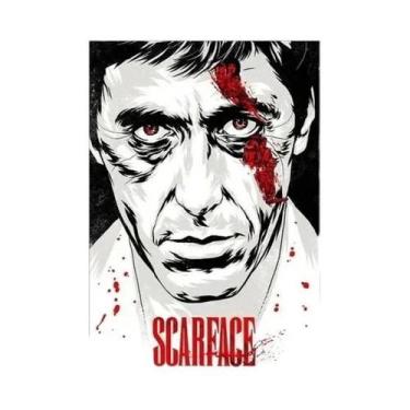 Imagem de Tony Montana Scarface Movie Poster Pintura Em Tela Arte De Parede Para