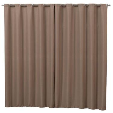 Imagem de Cortina 2 Metros Blackout Cortaluz Mr 100% Poliéster - Avelã