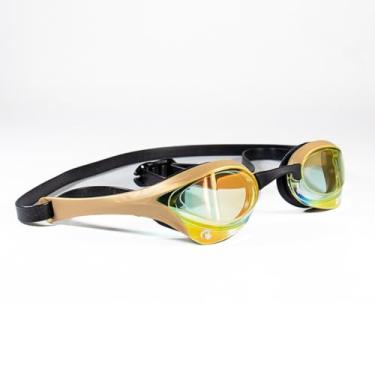 Imagem de Óculos De Natação Cobra Ultra Swipe Mirror Antiembaçante Lentes Espelhadas Proteção Solar UV Silicone Ajustável Competição Treino Hidroginástica Mergulho Profissional (Dourado)